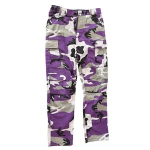 Backbone Purple Camo Cargo Pants BDU Mens Small Streetwear Camo Gorpcore